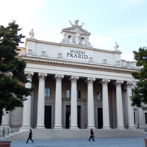 El Museo del Prado en Madrid, con su imponente fachada neocl&aacute;sica