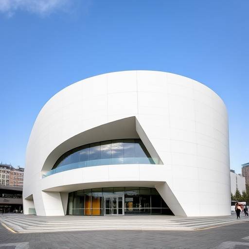 Imagen de arquitectura moderna en el Guggenheim de Bilbao.