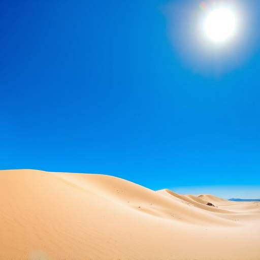 Las dunas de Maspalomas en Gran Canaria bajo un cielo azul intenso