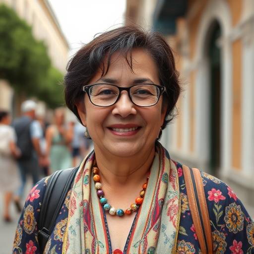 Retrato de Carmen Rodr&radic;&ne;guez, gu&radic;&ne;a cultural de Granada