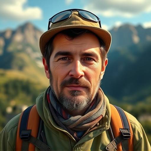 Retrato de Javier Soto, gu&radic;&ne;a de naturaleza de los Pirineos