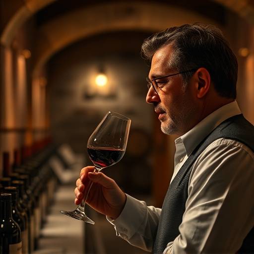 Un sommelier guiando una cata de vinos en una bodega espa&ntilde;ola.